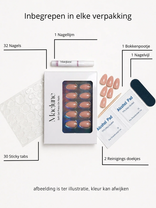 Nude French Short Square Soft Gel Press-Ons
