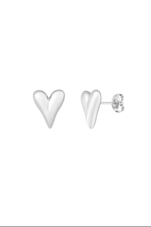 Simple Heart Stud Oorbel