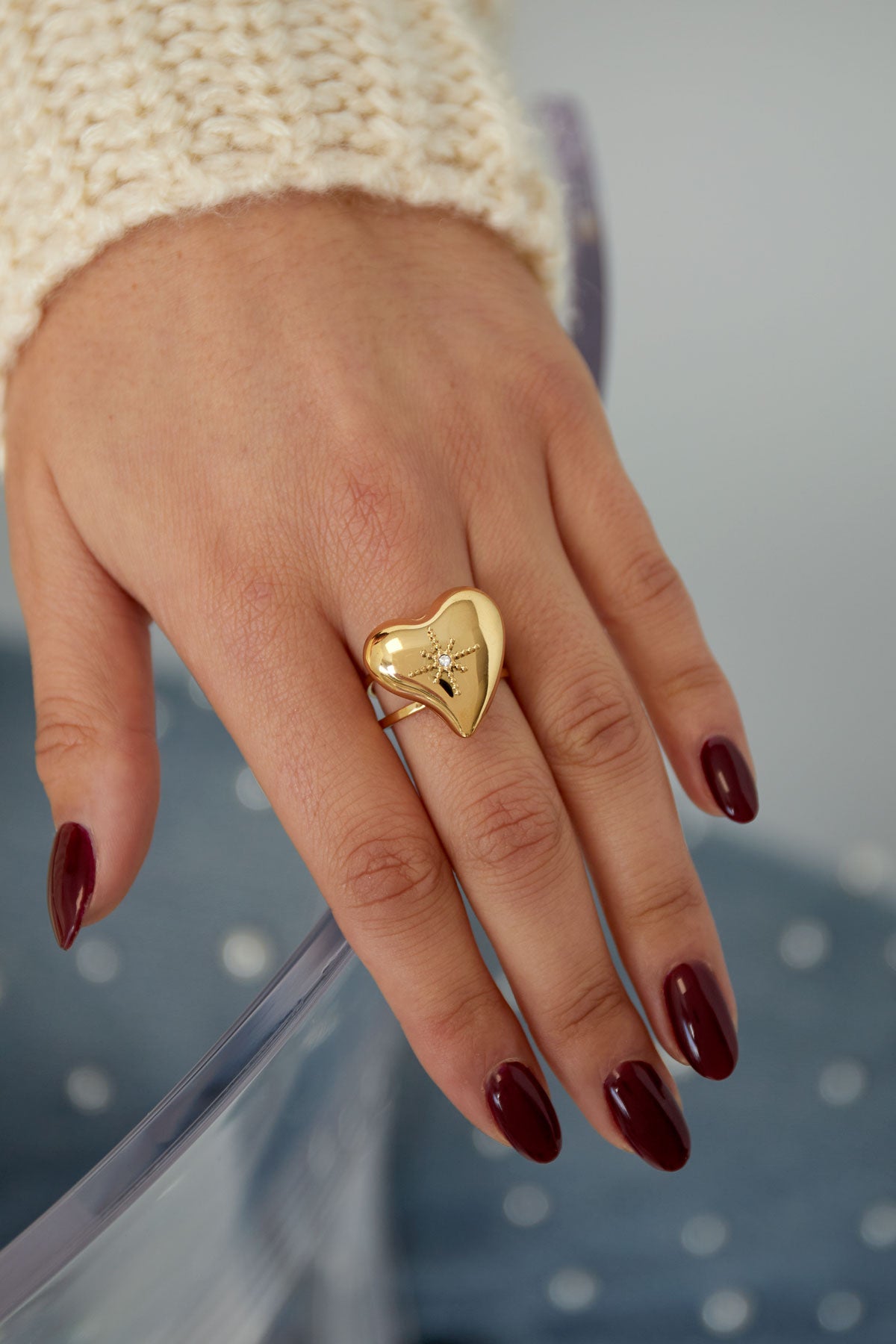 Stone Heart Ring