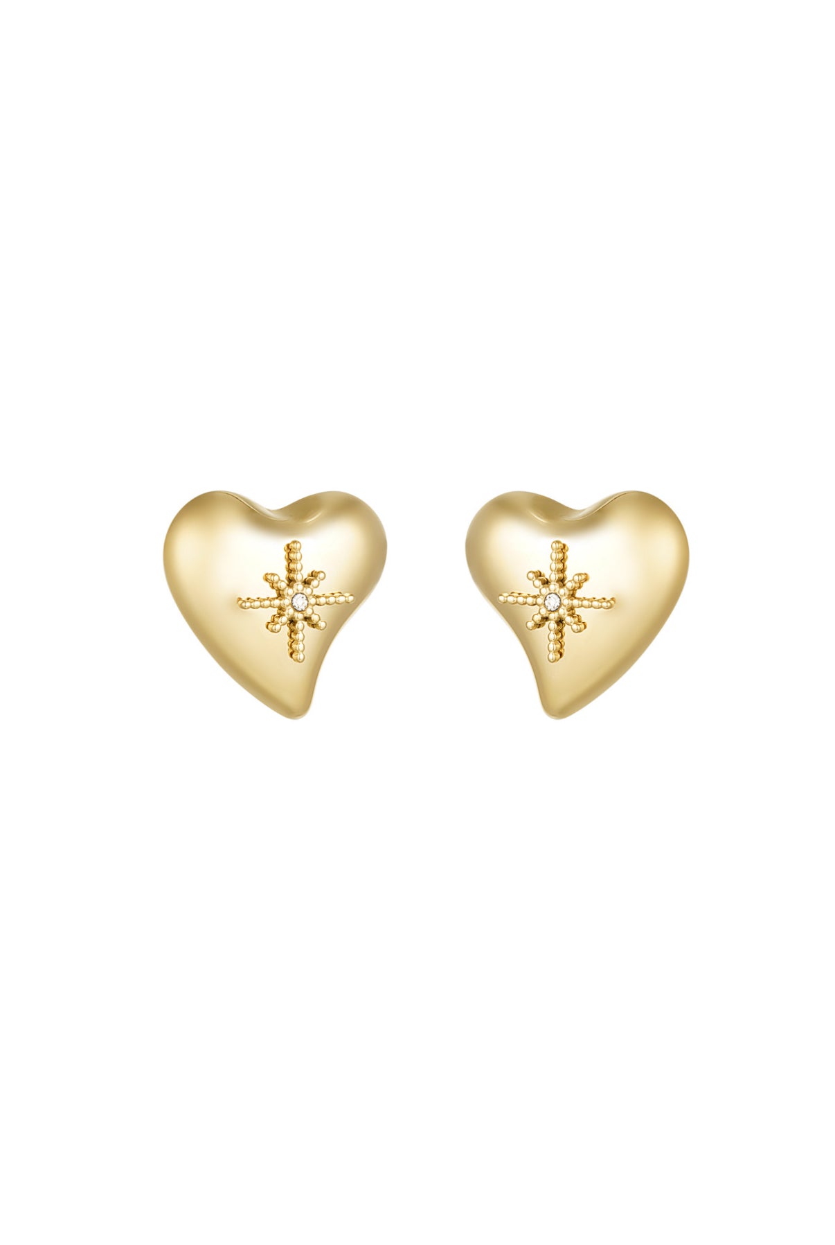 Stone Heart Stud Oorbel