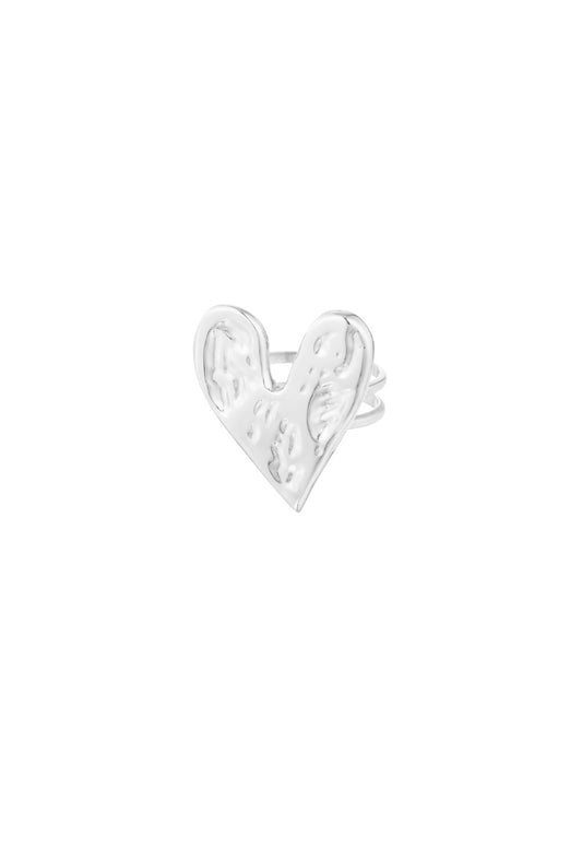 Textured Heart Ring