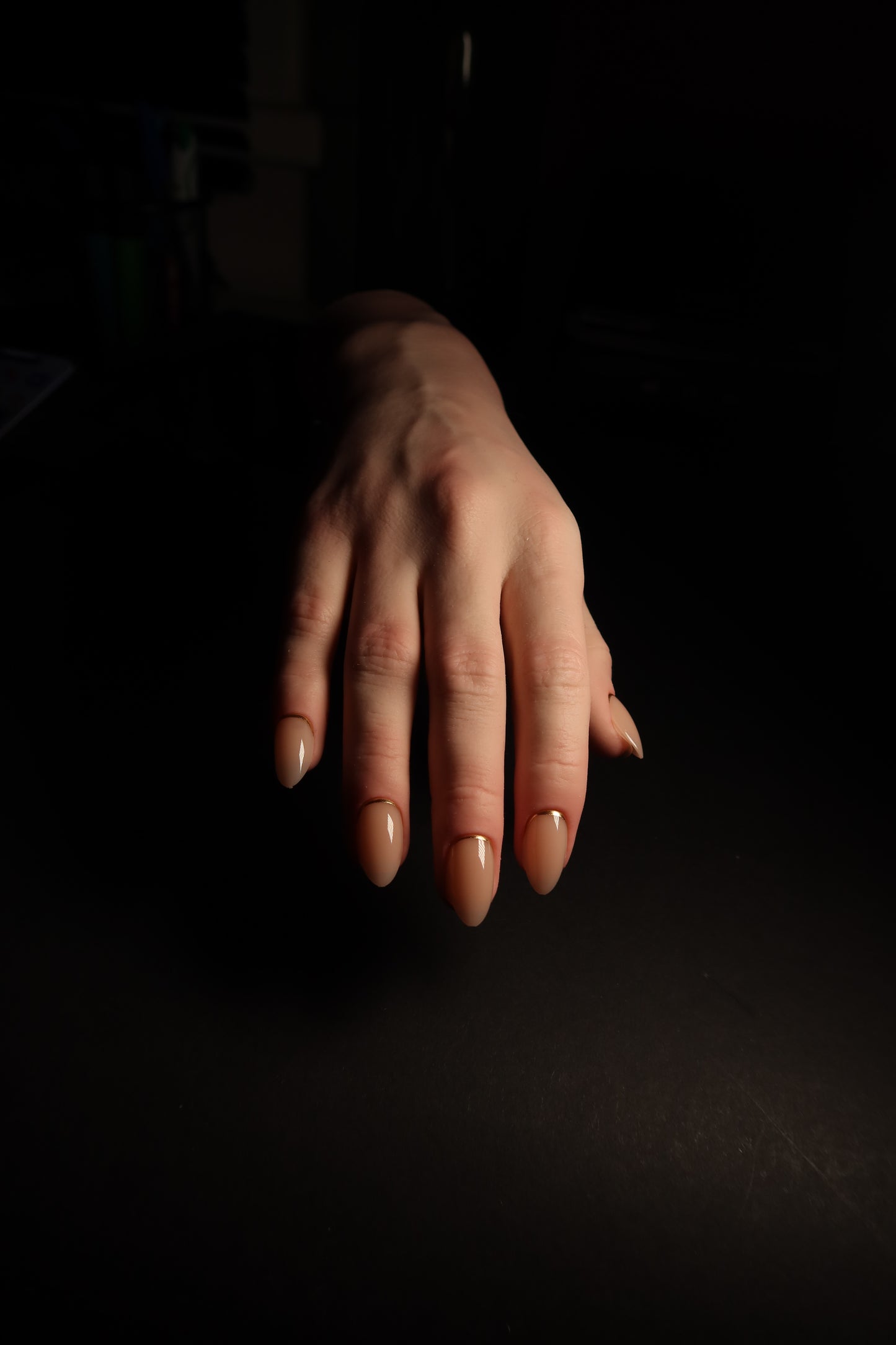 Gold Touch Medium Almond Soft Gel Press-Ons