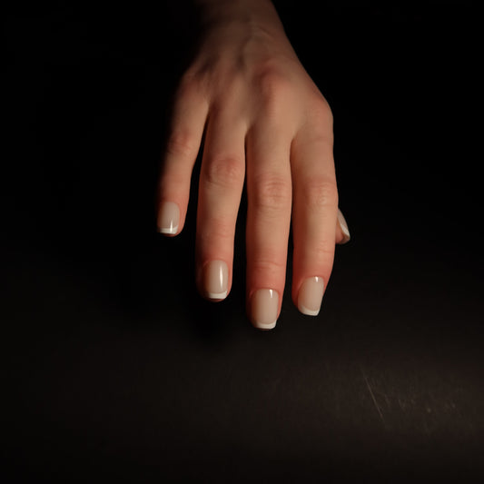 Milky French Short Square Soft Gel Press-Ons