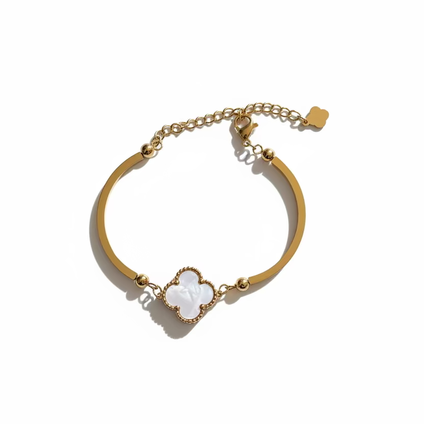 Klaver Stalen Armband