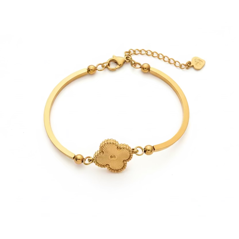 Klaver Stalen Armband