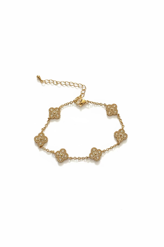 Klaver mini armband diamant 1cm