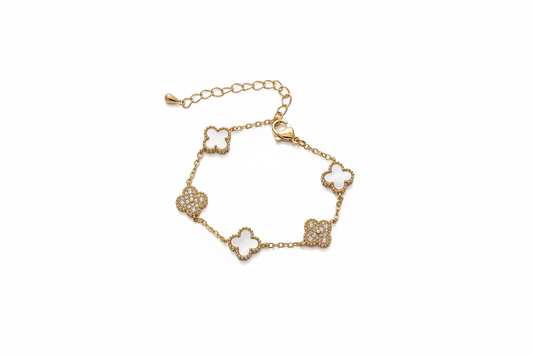 Klaver mini armband diamant 1cm
