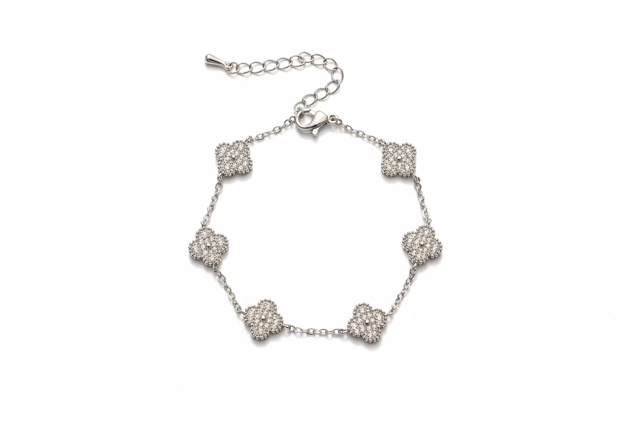 Klaver mini armband diamant 1cm