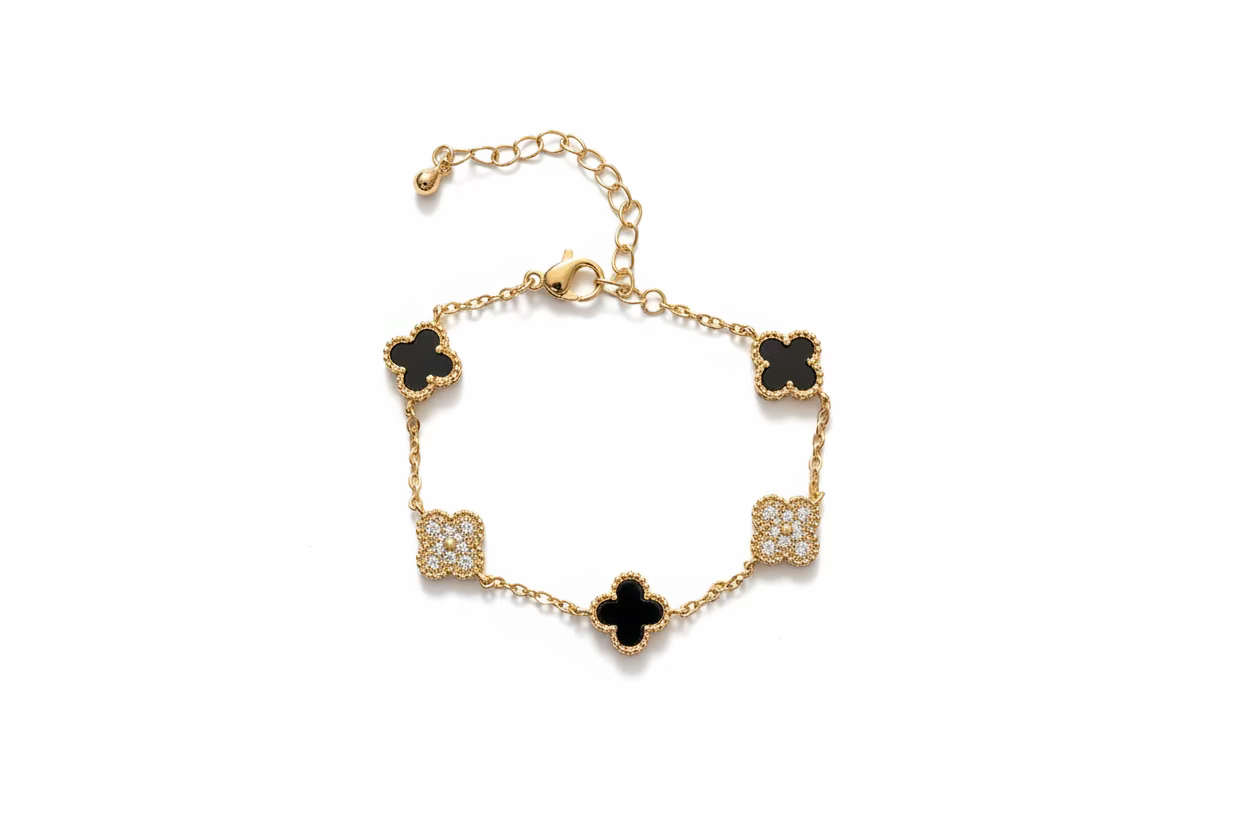 Klaver mini armband diamant 1cm