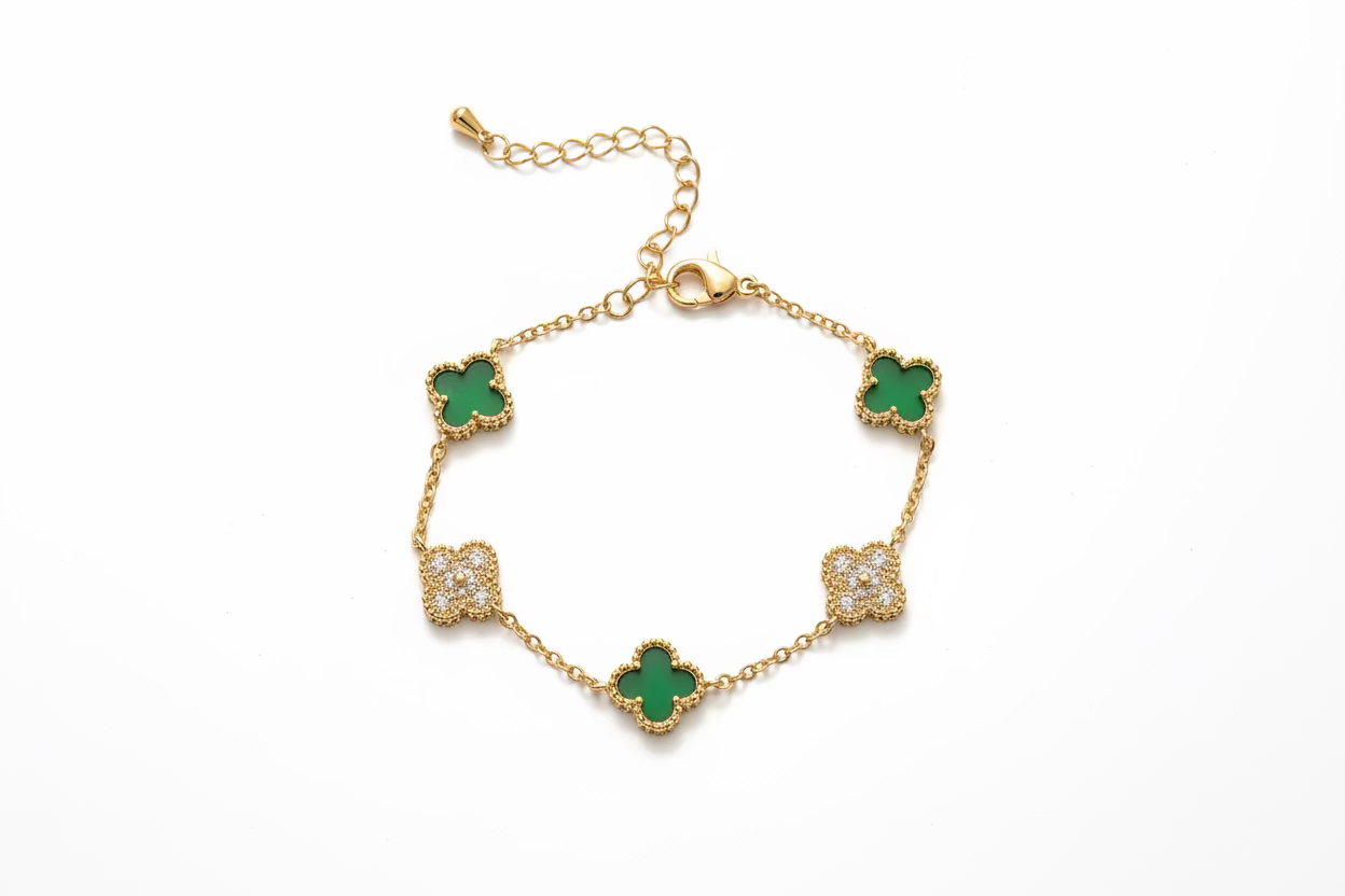 Klaver mini armband diamant 1cm