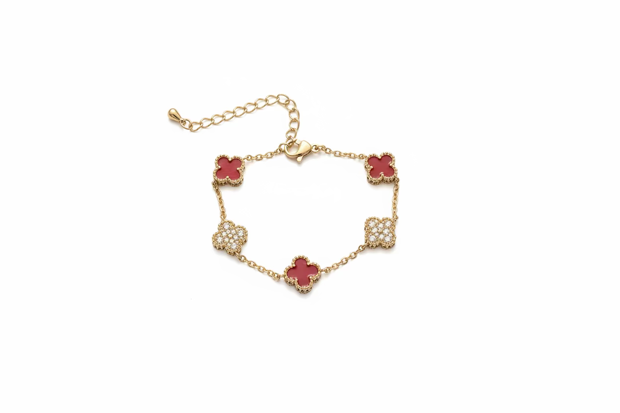 Klaver mini armband diamant 1cm