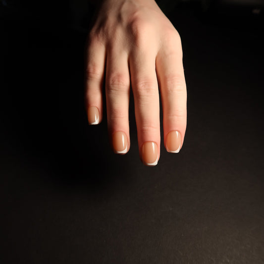 Nude French Short Square Soft Gel Press-Ons